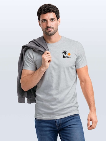 Neverless Shirt 'Palme' in Grey