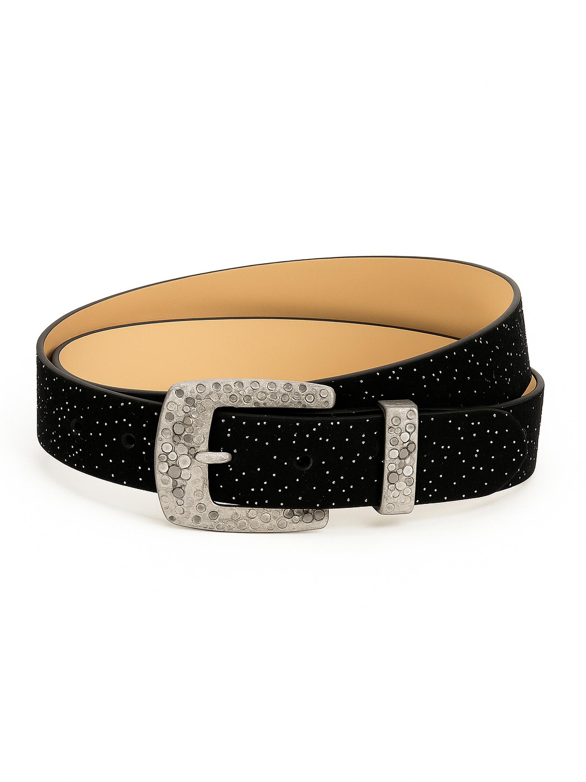 COLLEZIONE ALESSANDRO Belt 'Sparkle' in Black: front