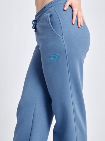 SPORTKIND Flared Sportbroek 'Sweatpants Baumwolle' in Blauw