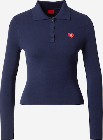 HUGO - Jersey 'Sareplinny' en azul: frente