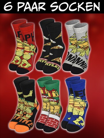 Teenage Mutant Ninja Turtles Socken 'Adventskalender mit 12 Paar'‌‌‌‌‌‌‌‌‌ in Mischfarben