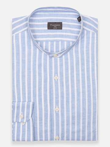 Slim fit Camicia business 'Caravaggio' di 7Camicie in blu: frontale
