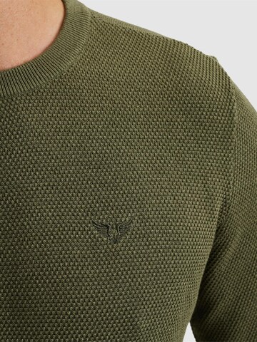 PME Legend Tröja 'Pullover with waffle texture' i grön