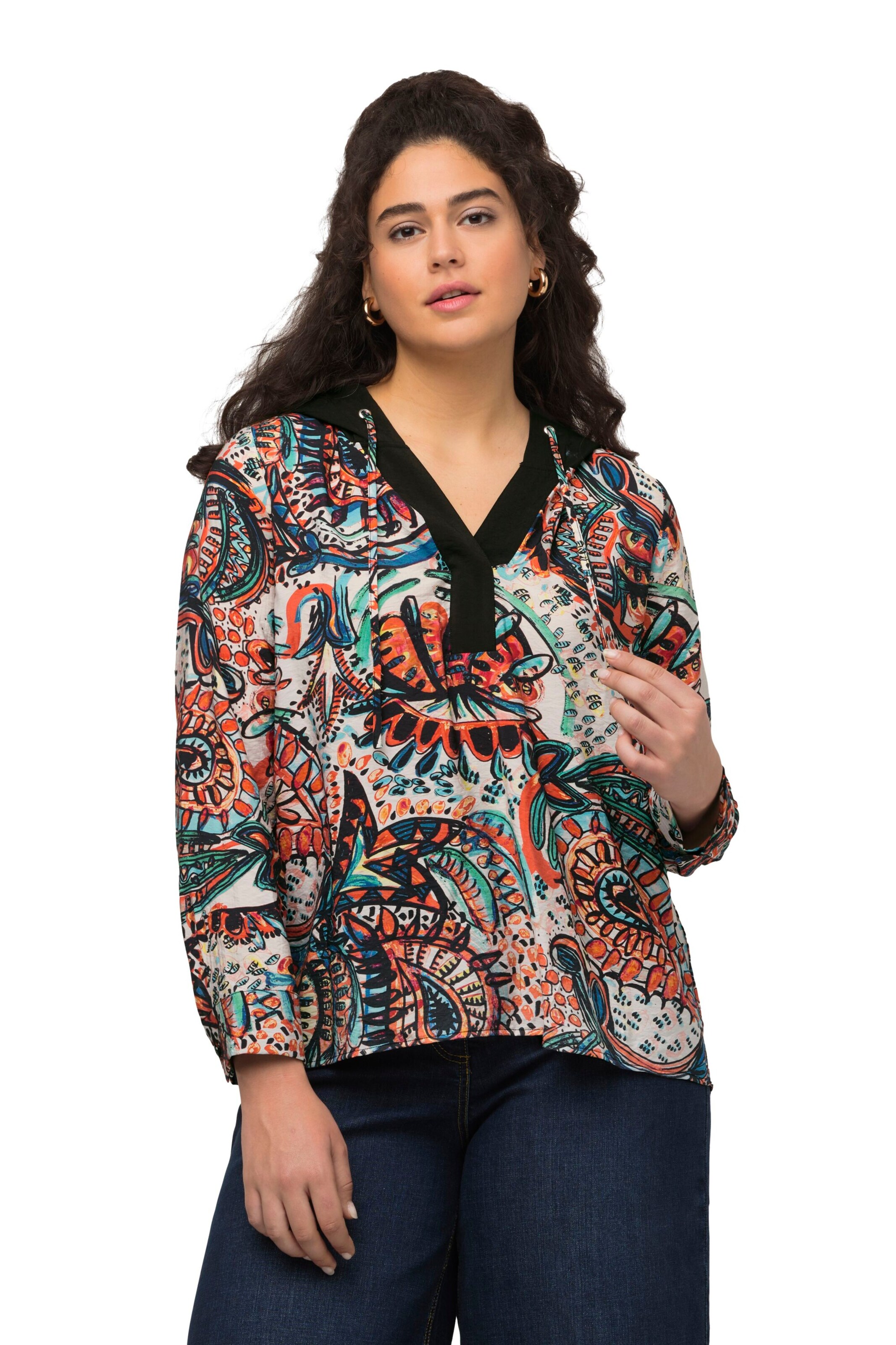 Ulla Popken Bluse in Mischfarben: Vorderseite