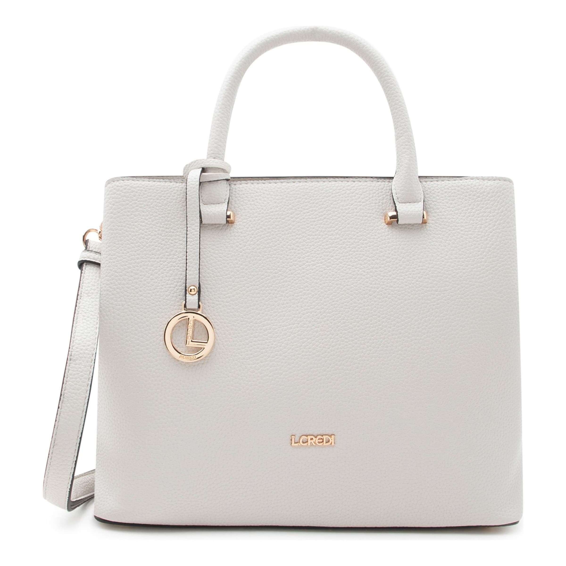L.CREDI Handbag 'Maxima' in White: front