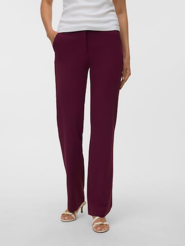 VERO MODA Bootcut Broek 'VMZamira' in Rood: voorkant