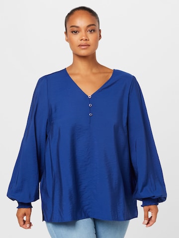 Fransa Curve Bluse 'NITA' in Blau: predná strana