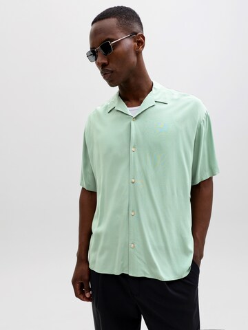 JACK & JONES Классический крой Рубашка 'JJEJEFF' в Зеленый