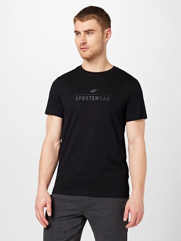 4F Functioneel shirt in Zwart: voorkant