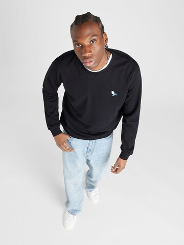 Cleptomanicx Sweatshirt 'Embro Gull' in Black