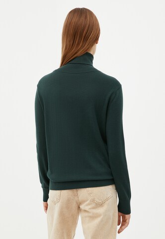 Finn Flare Langarmpullover 'Basic' in Grün