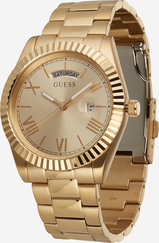 GUESS Analog klocka 'Connoisseur' i guld: framsida