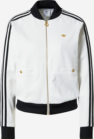 ADIDAS ORIGINALS Zip-Up Hoodie 'Sst' in White: front