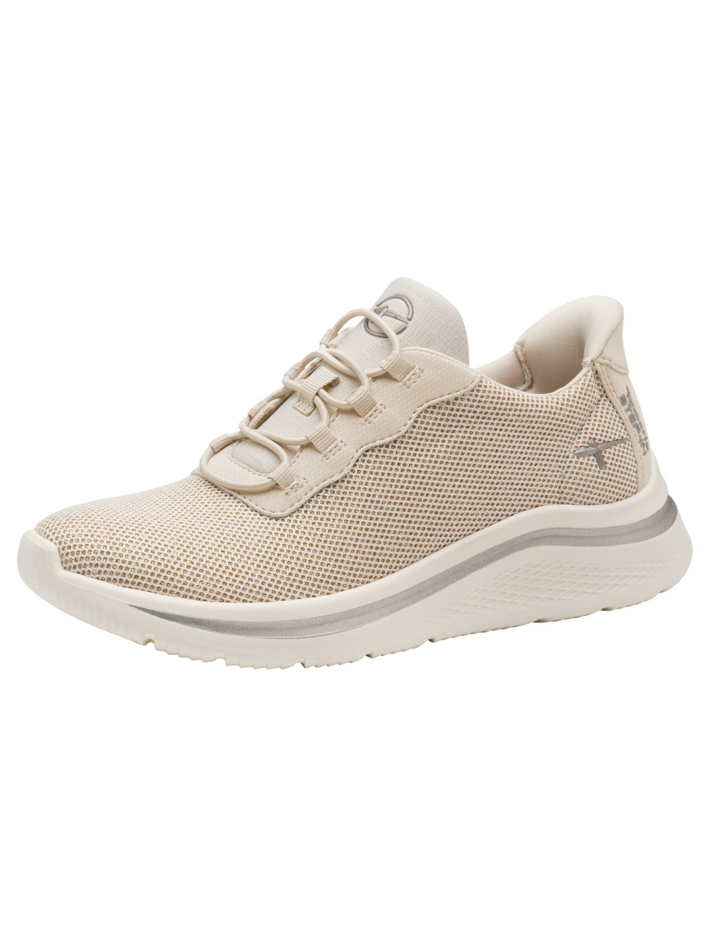Baskets basses Tamaris en beige : devant