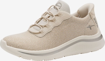 Baskets basses Tamaris en beige : devant