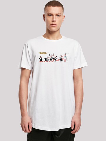 Maglietta 'Looney Tunes Daffy Duck Colour Code' di F4NT4STIC in bianco: frontale