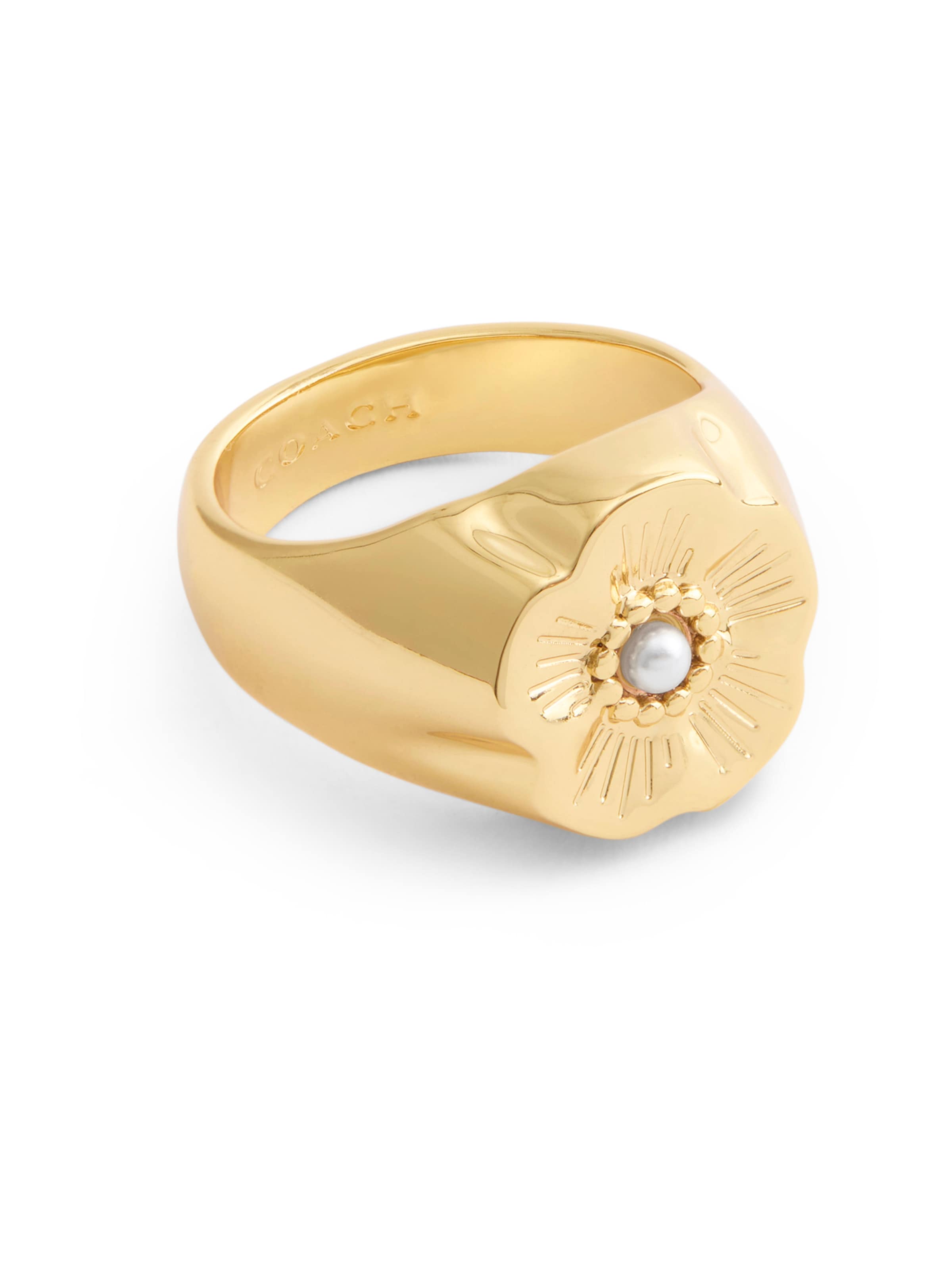 COACH - Anillo 'TEAROSE COCKTAIL' en oro