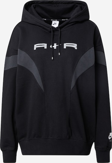 Bluză de molton Nike Sportswear pe gri închis / negru / alb, Vizualizare produs