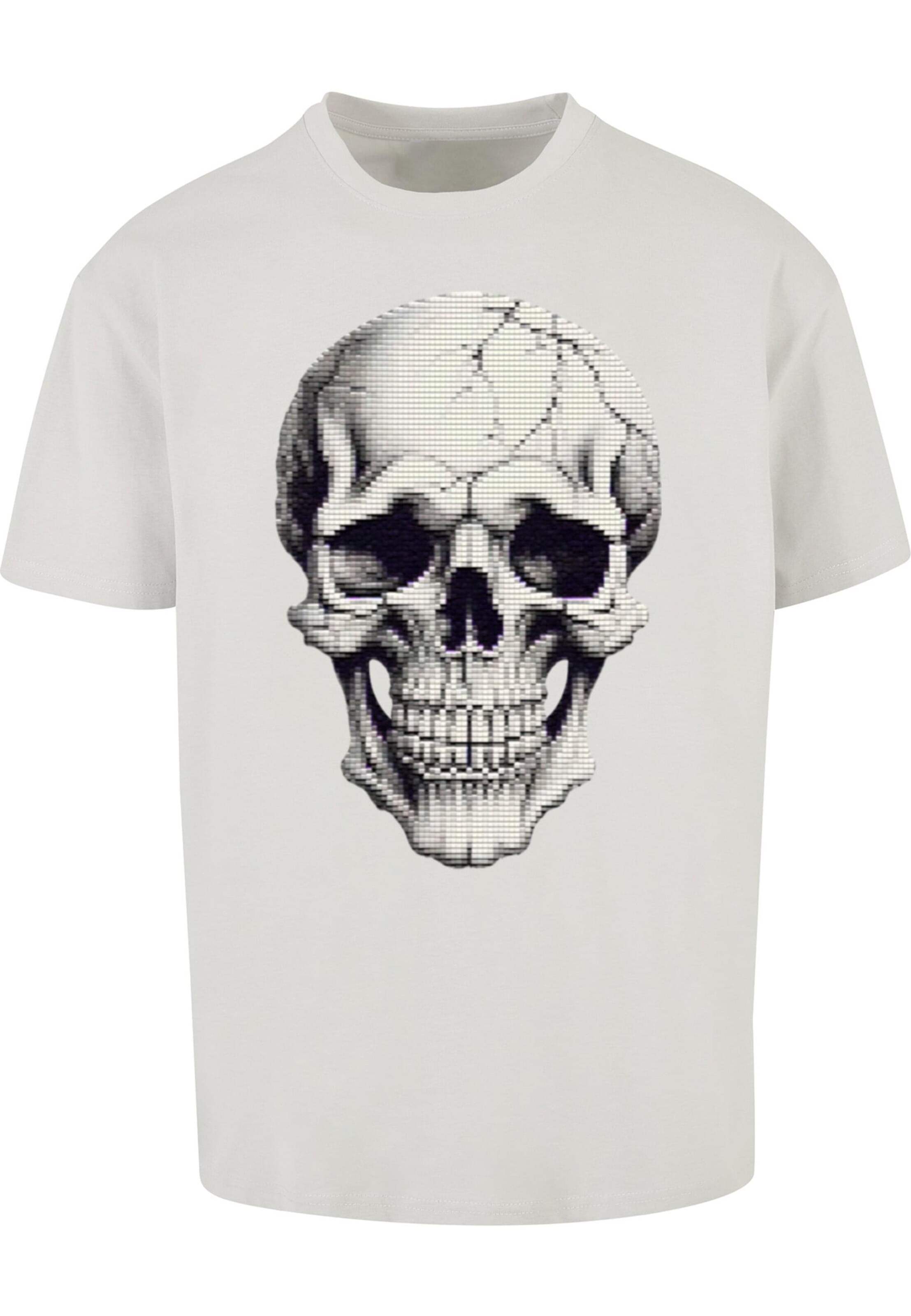 T-Shirt 'Halloween - Skull' Merchcode en gris : devant