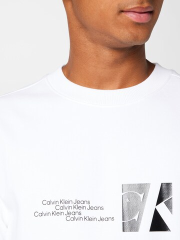 Calvin Klein Jeans Mikina – bílá
