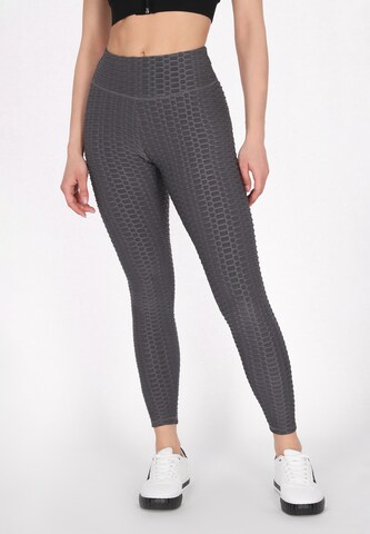 Skinny Pantalon de sport faina Athlsr en gris : devant