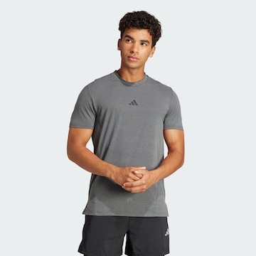 T-Shirt fonctionnel ADIDAS PERFORMANCE en gris : devant