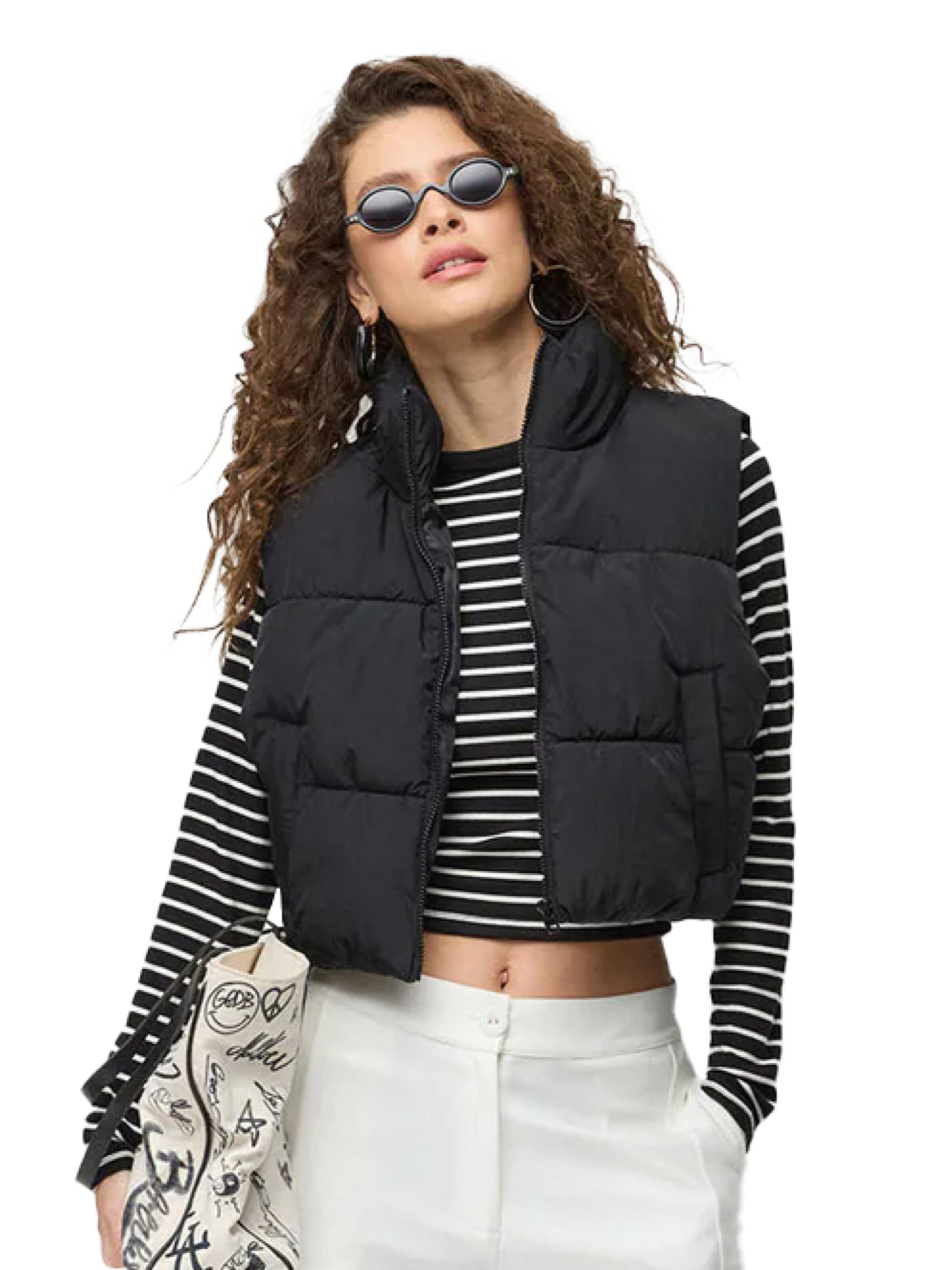 No Matter What Weste in Schwarz: Vorderseite