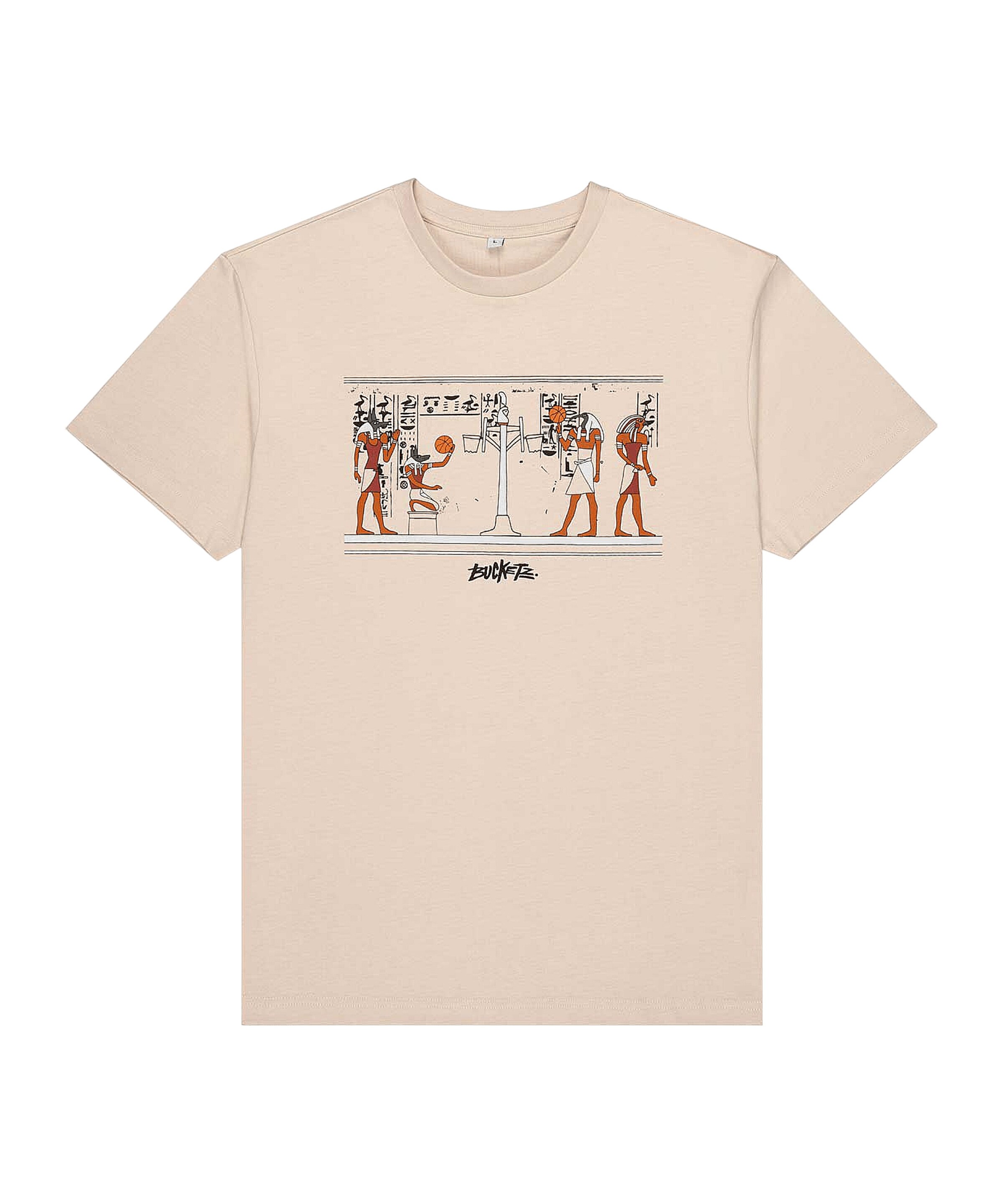 Bucketz T-Shirt in Beige: Vorderseite