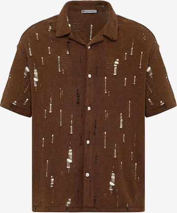 DandaloComfort Fit Košulja - smeđa boja: prednji dio