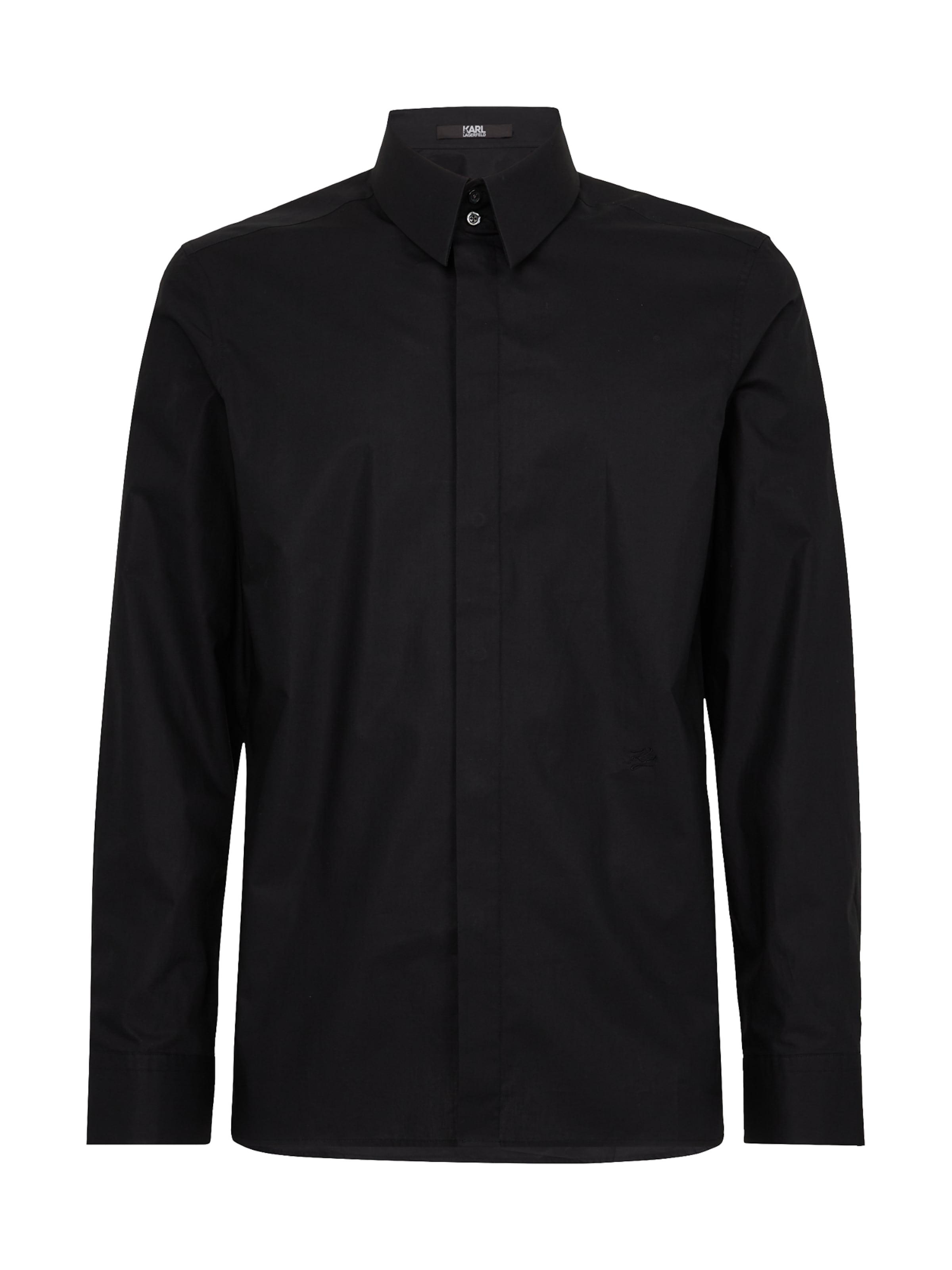 Karl Lagerfeld Рубашка 'Classic Poplin' в Черный: спереди
