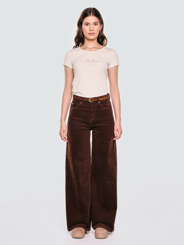 BIG STAR Wide leg Trousers ' CELINESI ' in Brown