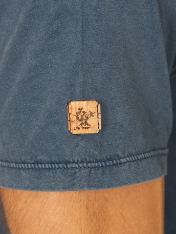 Life-Tree Shirt 'Organic Basic Washed Blue' in Blue