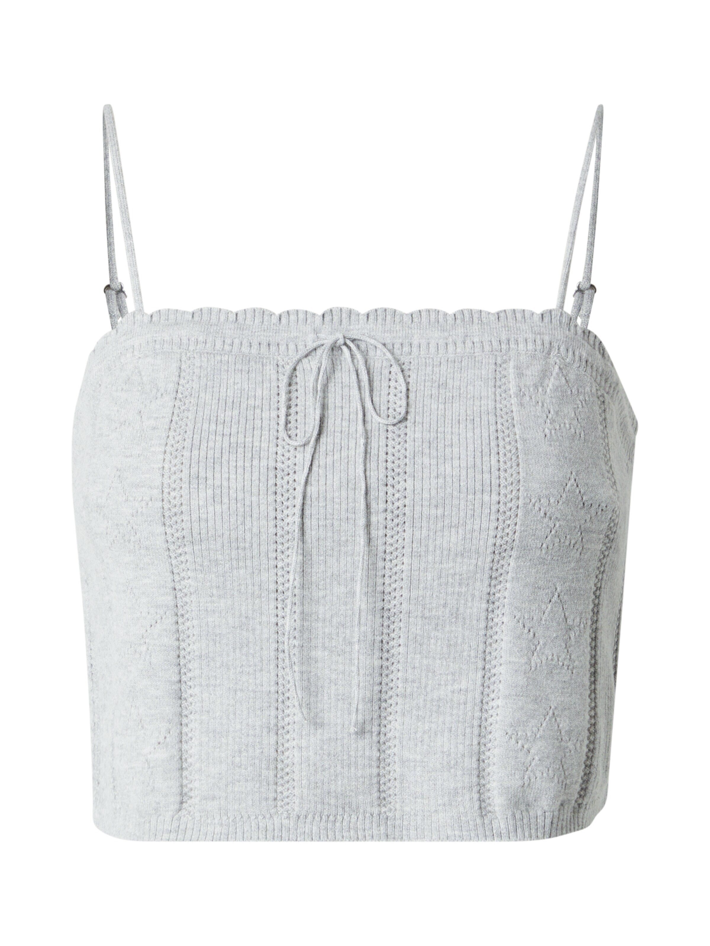 Tommy Jeans Πλεκτό τοπ σε γκρι: μπροστά