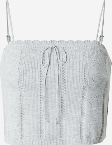 pilka Tommy Jeans Megzta palaidinė be rankovių: priekis