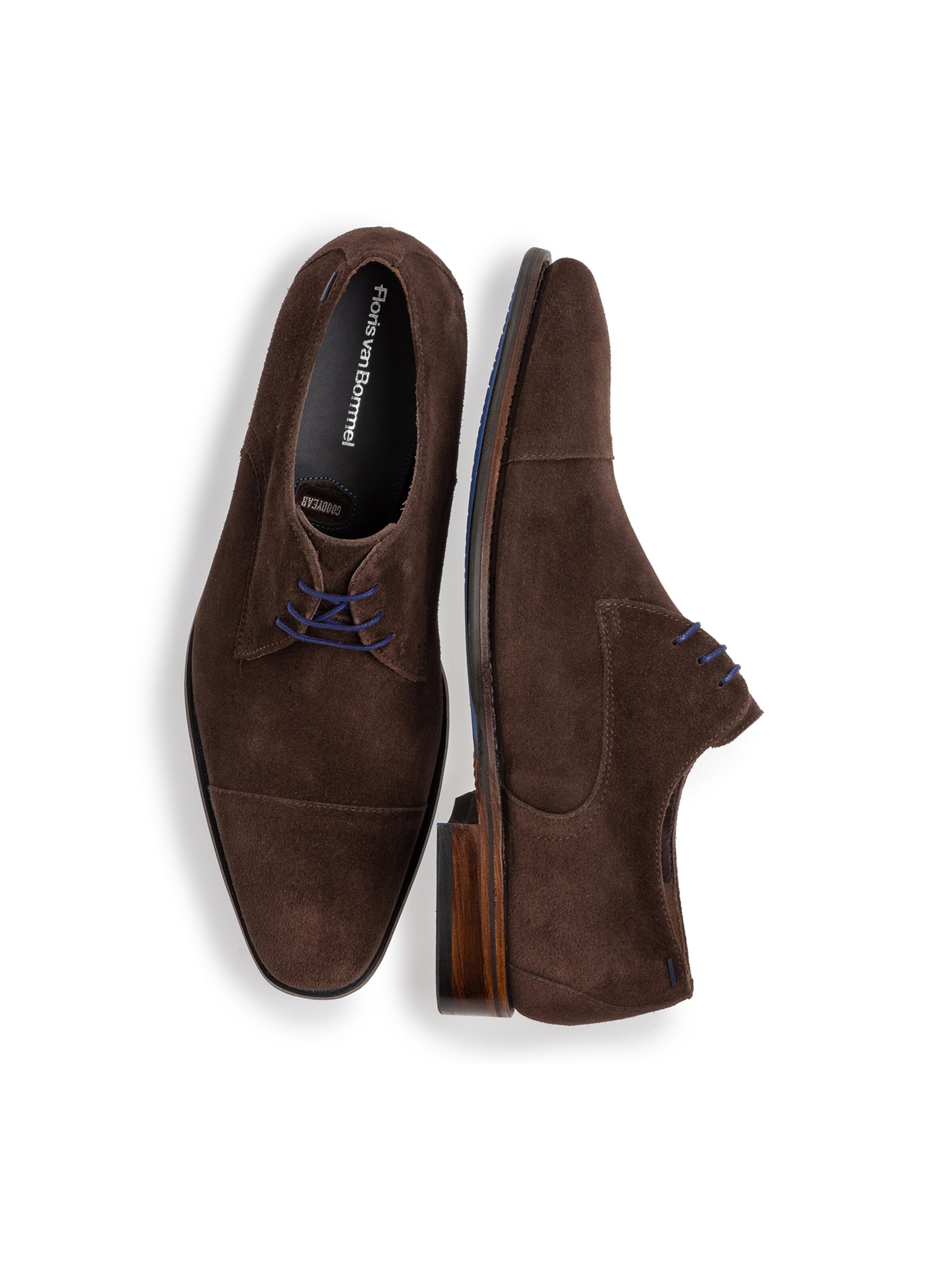 Floris van Bommel Veterschoen 'De Loper 16' in Bruin