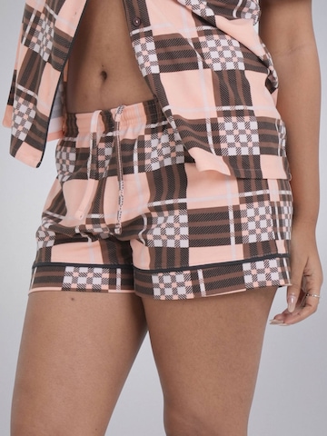 Shorty 'Leafletic Women’s Check Night Wear Short Set for Women' LEAFLETIC en rose