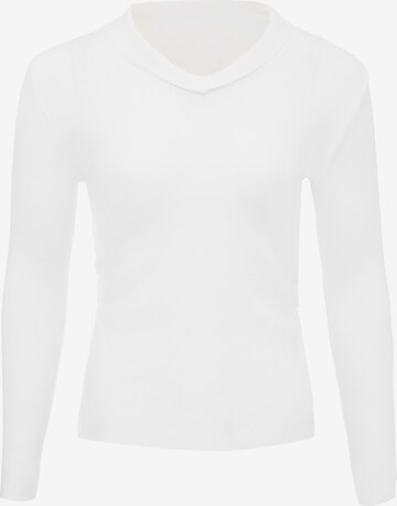 leo selection Sweater in White: front