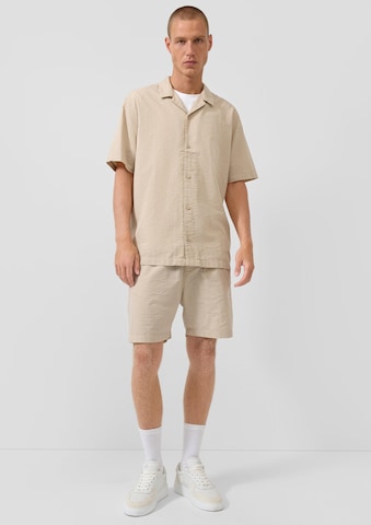 QS Regular Fit Hemd in Beige