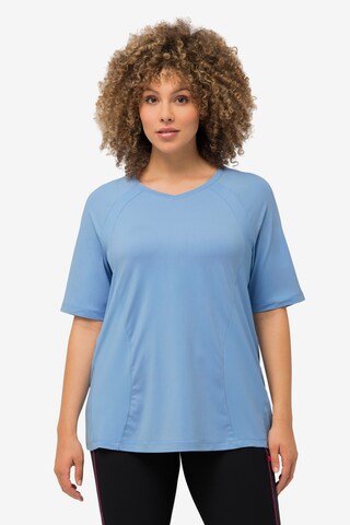 Ulla Popken Functioneel shirt in Blauw: voorkant