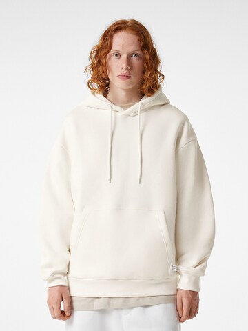 Bershka Sweatshirt in Weiß: predná strana