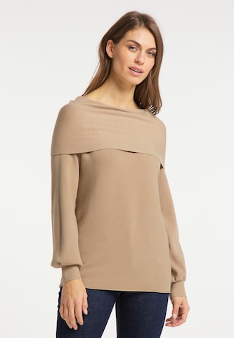 Pull-over Usha en beige : devant