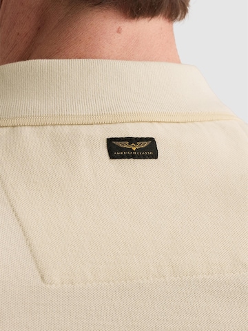 PME Legend - Camiseta 'PME LEGEND - Polo shirt in piqué with zipper closure' en beige