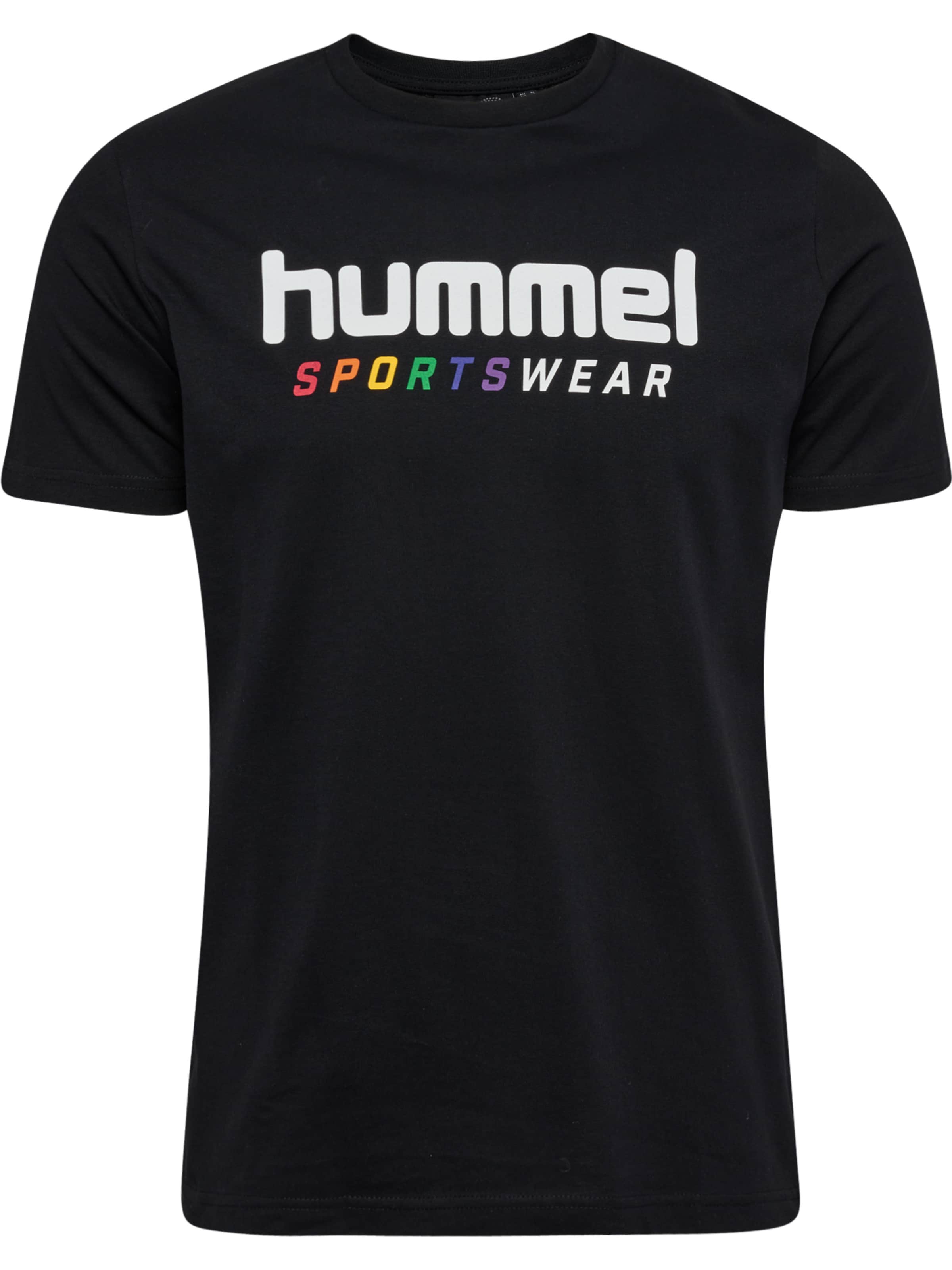 T-Shirt fonctionnel 'RAINBOW' Hummel en noir : devant