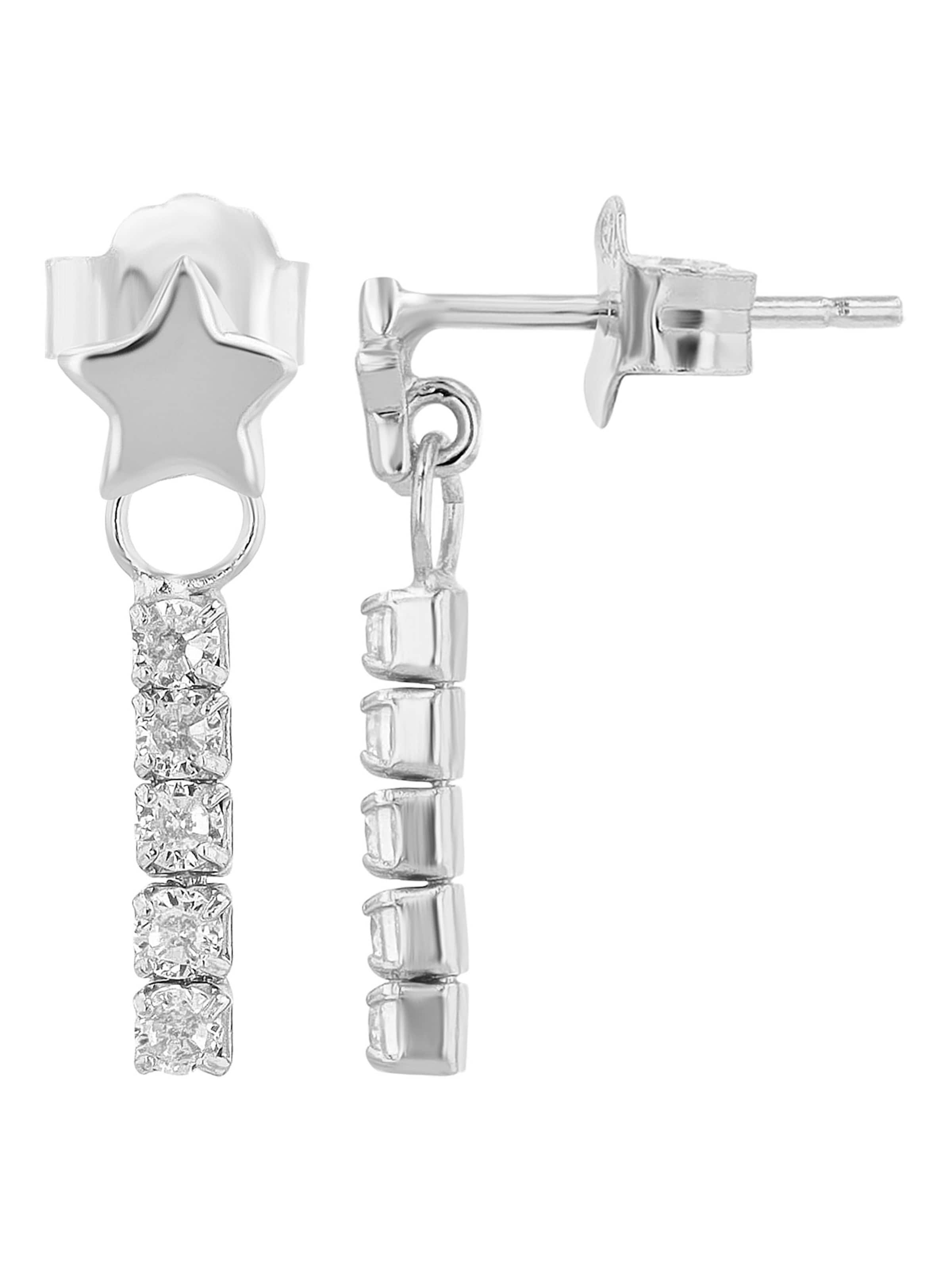 Akzent Earrings 'Nelenia, 925 Sterlingsilber, langlebig' in Silver