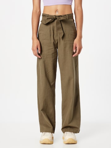 NA-KD Wide leg Pants in Green: front