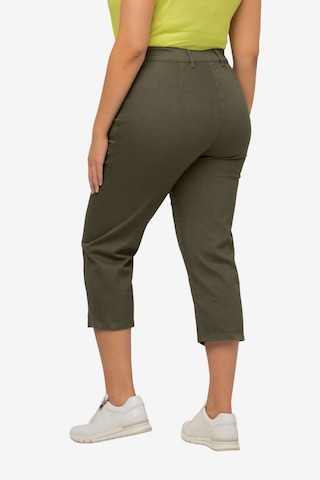 Ulla Popken Slimfit Broek 'Mony' in Groen