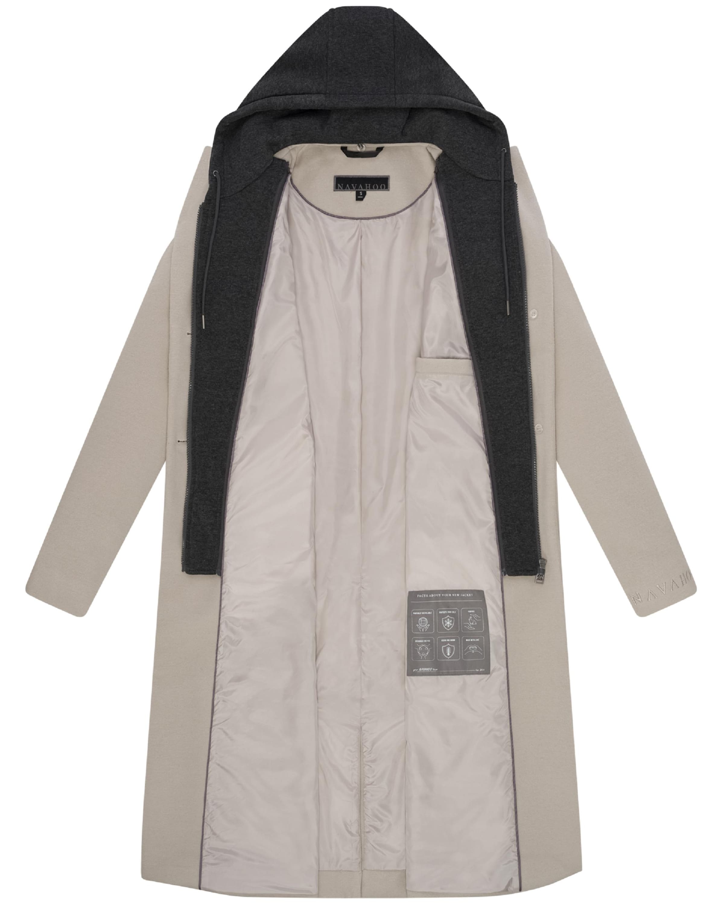 bēšs NAVAHOO Starpsezonu mētelis 'Kekstraum 14'