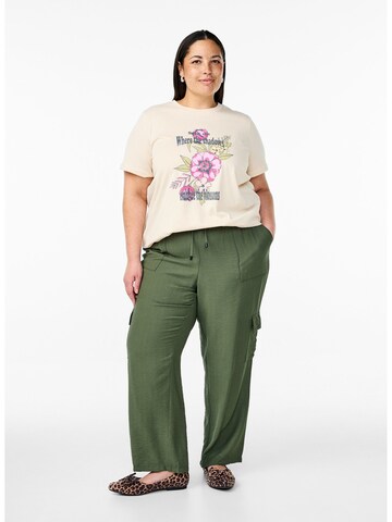 Zizzi Loosefit Hose 'Cavilma' in Grün