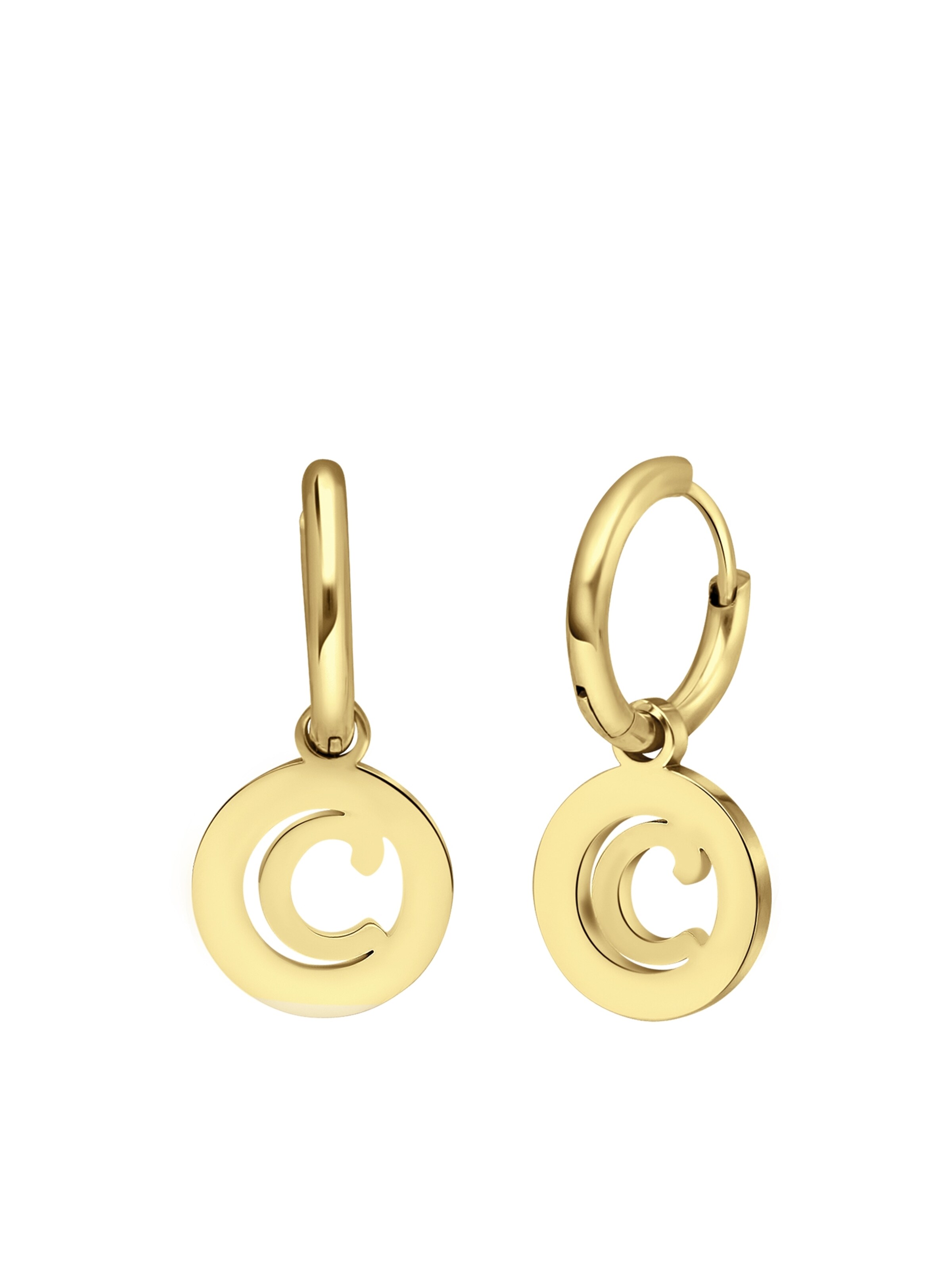 Lucardi Ohrringe in Gold: Vorderseite