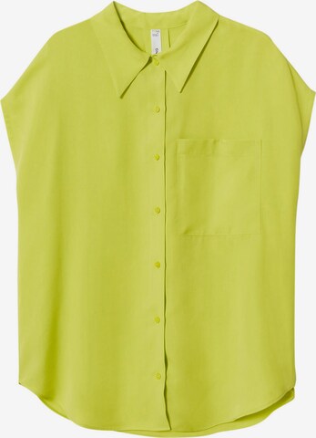 MANGO Blouse 'LIM' in Green: front